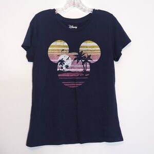 Disney Mickey Mouse Sunset Graphic T Shirt